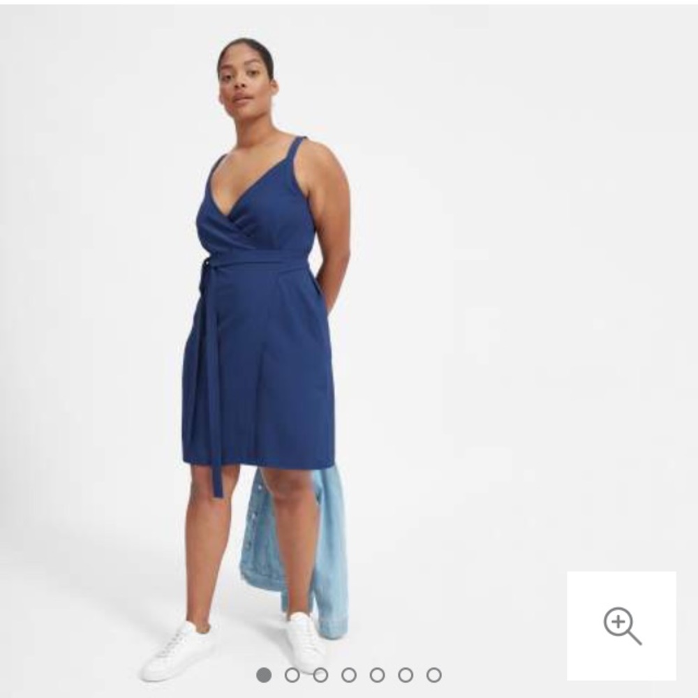 Japanese GoWeave Tank MINI Wrap Dress Royal Blue